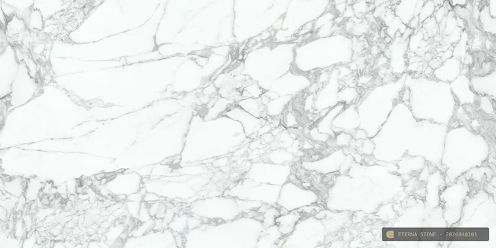 Grand White slab design, color code 2026040101